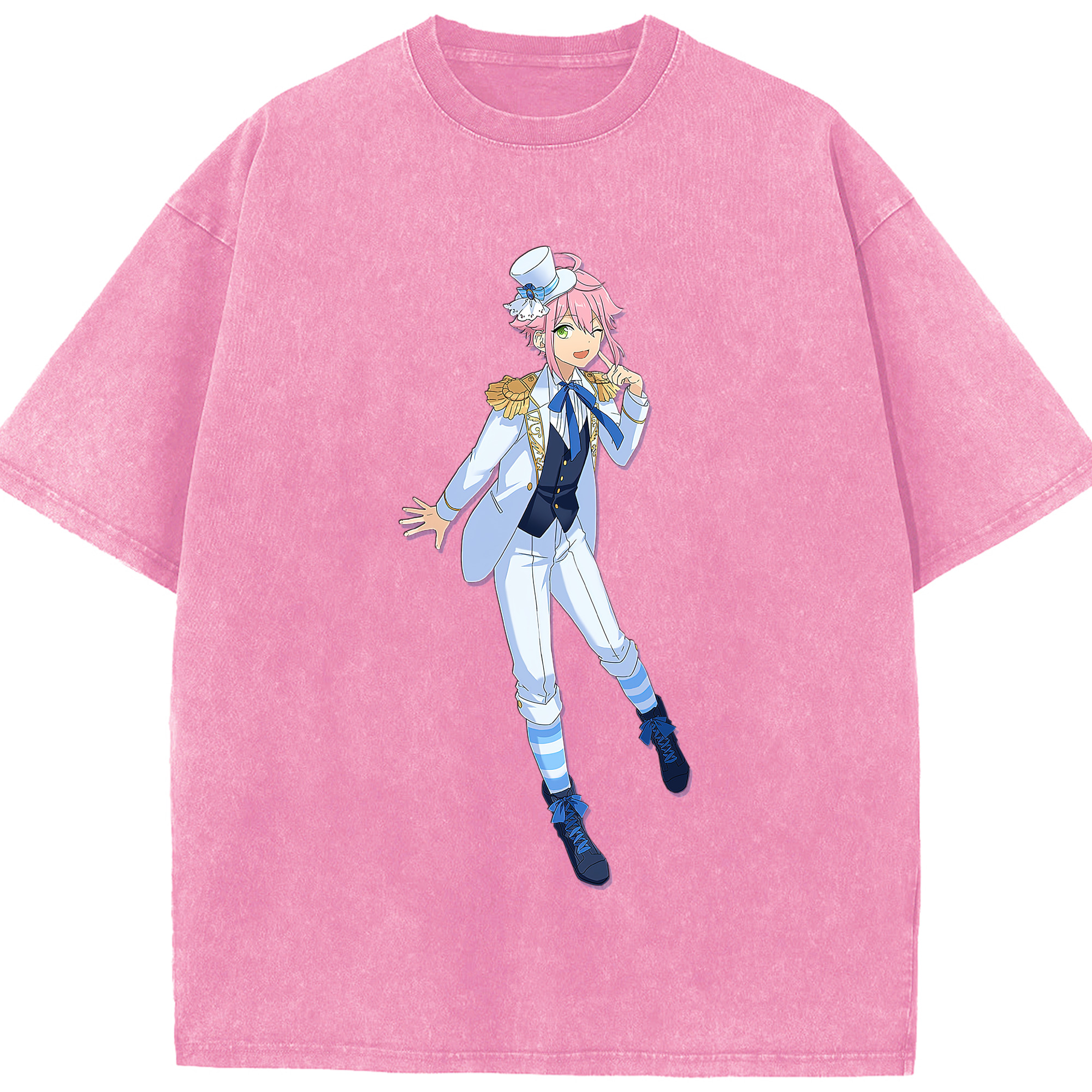 （画像用） あんさんぶるスターズ! Ensemble Stars 綿100% ヴィンテージ風 半袖Tシャツ（フロントプリント）
